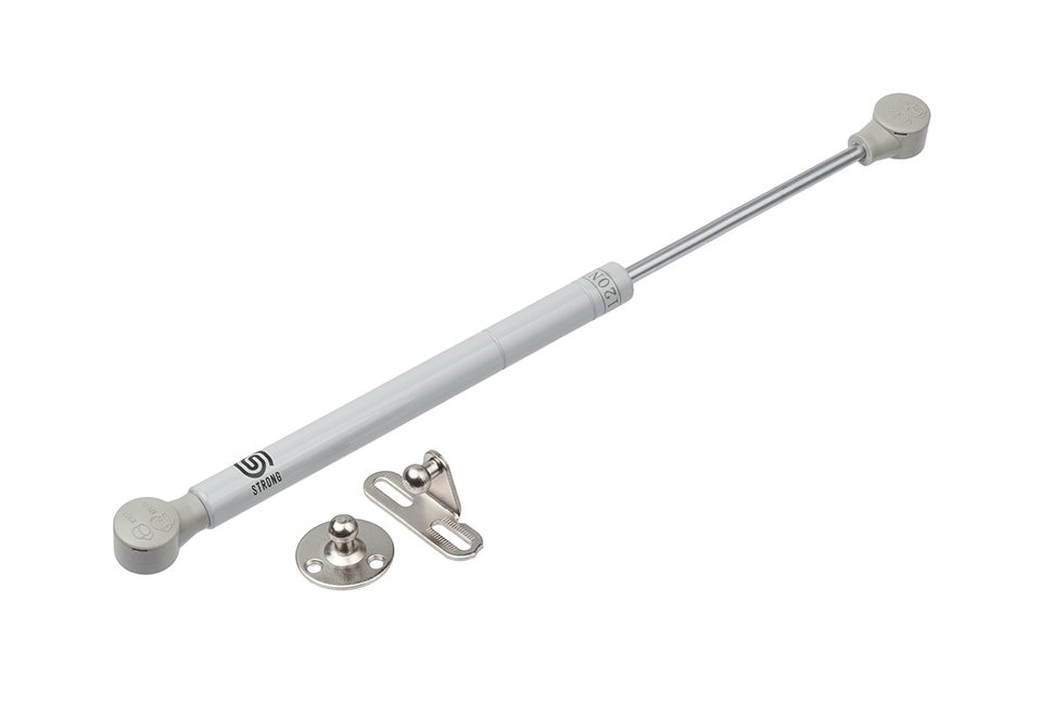 StrongLifts plynová vzpěra Tatami, pro truhlicové otevírání, 230mm/120N, šedá