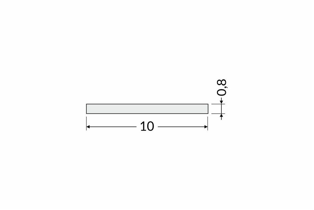 StrongLumio krycí lišta A k profilu Slim 8/Smart 10 násuvná, 2000mm průsvitná