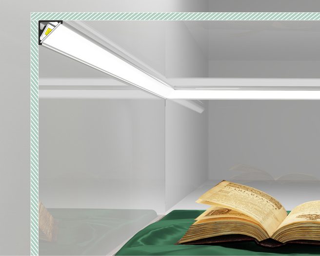 StrongLumio profil LED Cabi 12 E, 2000mm stříbrná elox