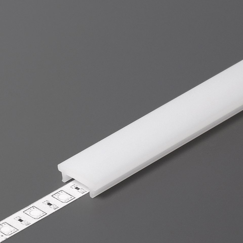 StrongLumio krycí lišta K k profilu Floor naklapávací, 2000mm mléčná