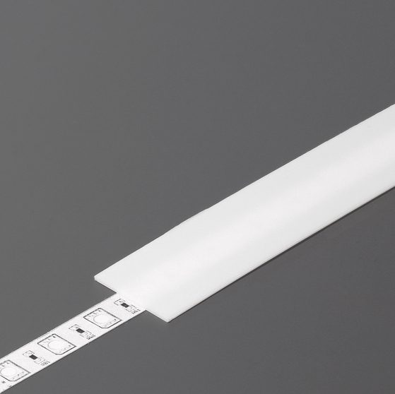 StrongLumio krycí lišta E k profilu Cabi naklapávací/násuvná, 2000mm mléčná
