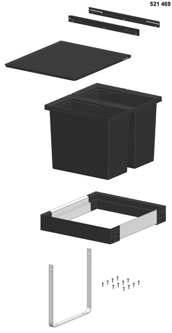 BLANCO 521469 Sorter Flexon II 50/2 2x19l