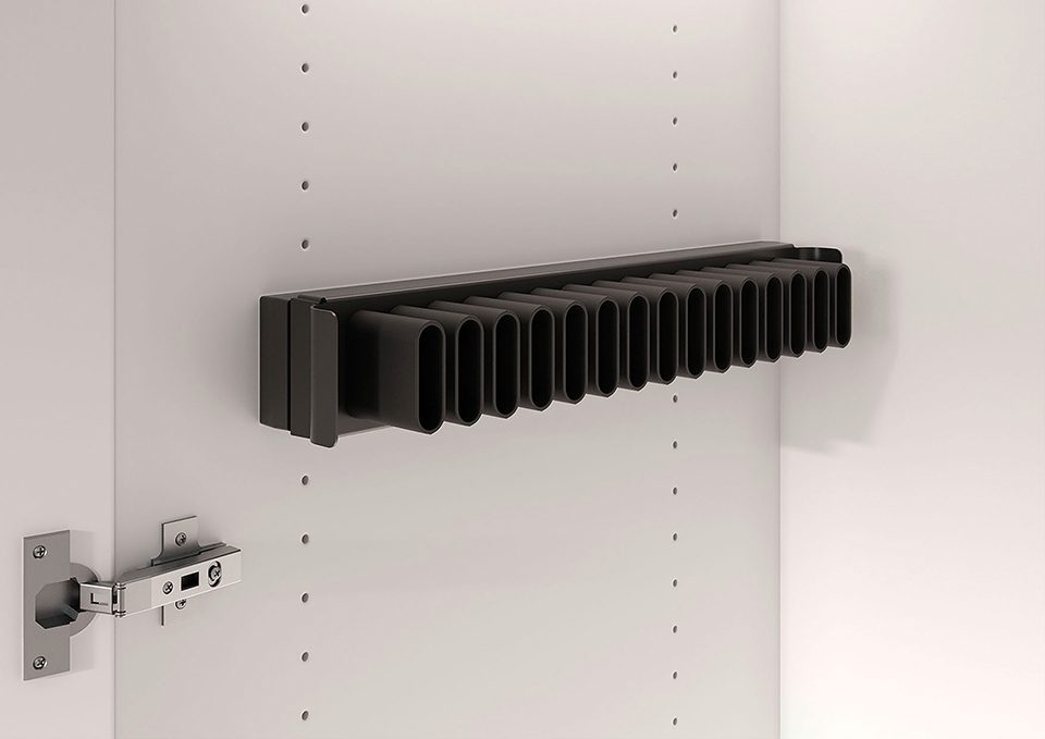 KES 238379 Conero boční výsuv na opasky nebo kravaty, 475mm, černý