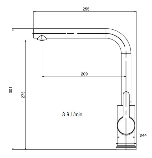 StrongSinks S3 Baterie Stréva tvar L chrom