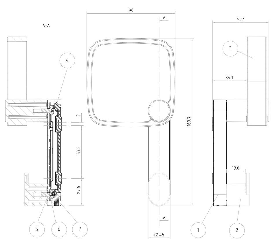 MARELLA DESIGN Věšák Augusto zlatá matná