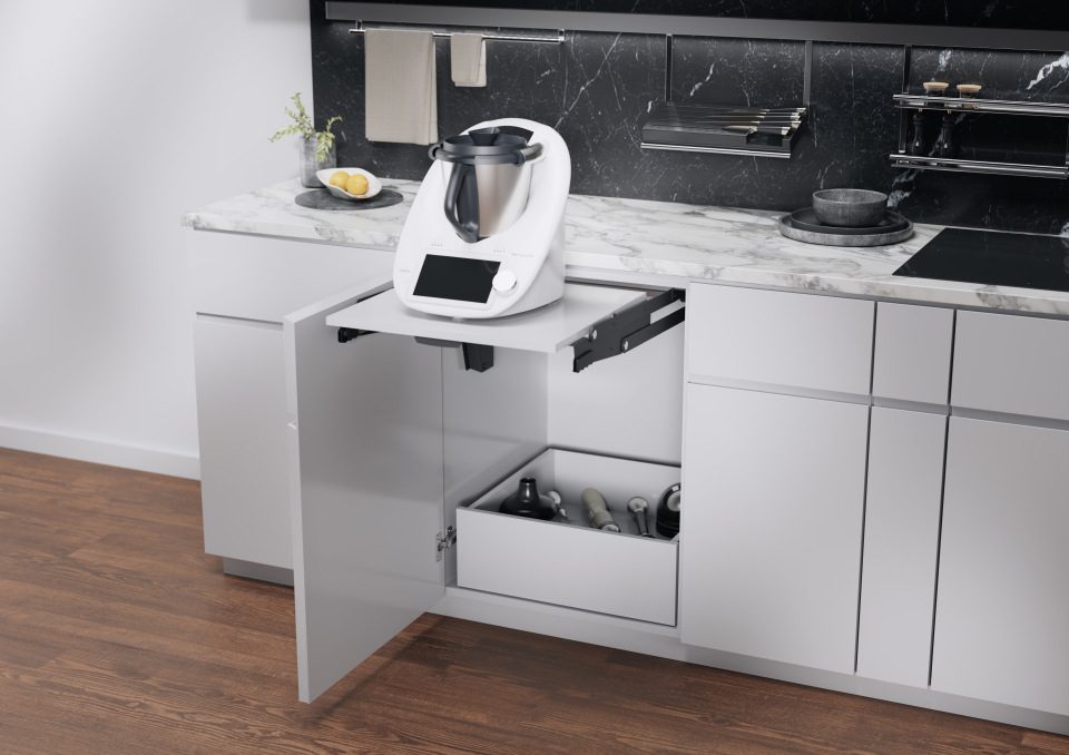 KES 281902 ChefsTable, výklopná police pro kuchyňský robot, antracit