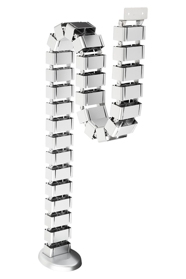 STRONG Vertikální kabelové vedení flexi 1260mm stříbrná