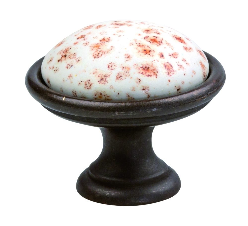 MARELLA DESIGN Knop Macis hnědá/porcelán bílý