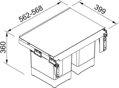 BLANCO 526203 Sorter Select II 60/2 1x30+1x19l