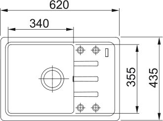 FRANKE Dřez BSG 611-62 620x435mm onyx