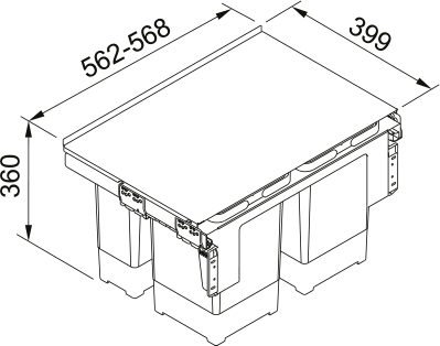 FRANKE Sorter Garbo 60-4 2x8l+2x12l