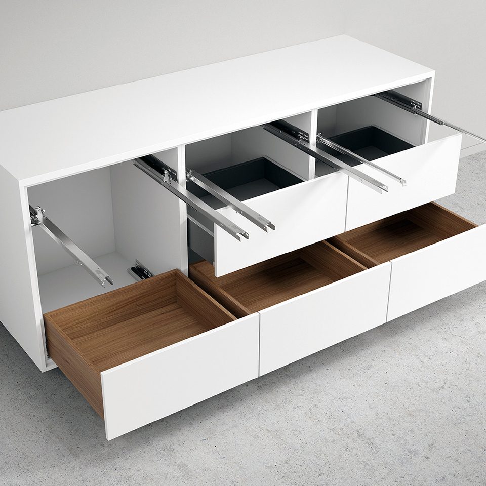 K-HETTICH Quadro YOU skrytý celovýsuv 380mm/30kg, sada pro 16mm, spojky, PTO