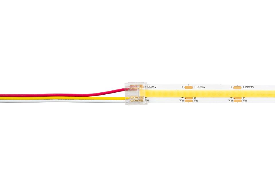 StrongLumio spojka CCT/RGB COB LED pásek 10mm - kabel trojlinka/čtyřlinka