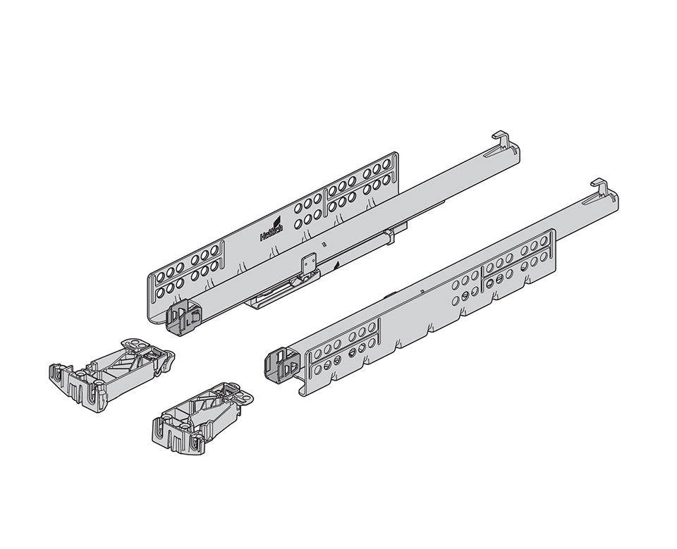 K-HETTICH Quadro YOU skrytý celovýsuv 350mm/30kg, sada pro 16mm, spojky, SiSy