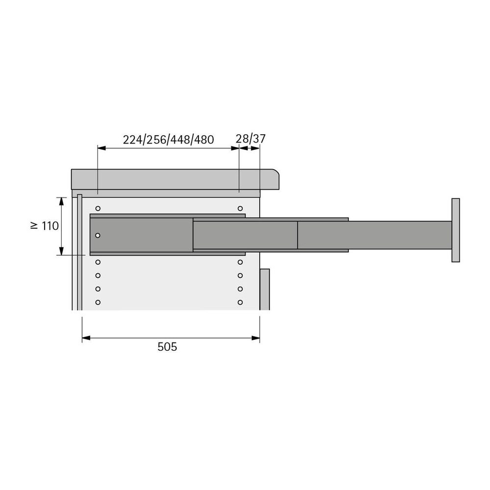 HETTICH 9315928 Vestavné žehlící prkno