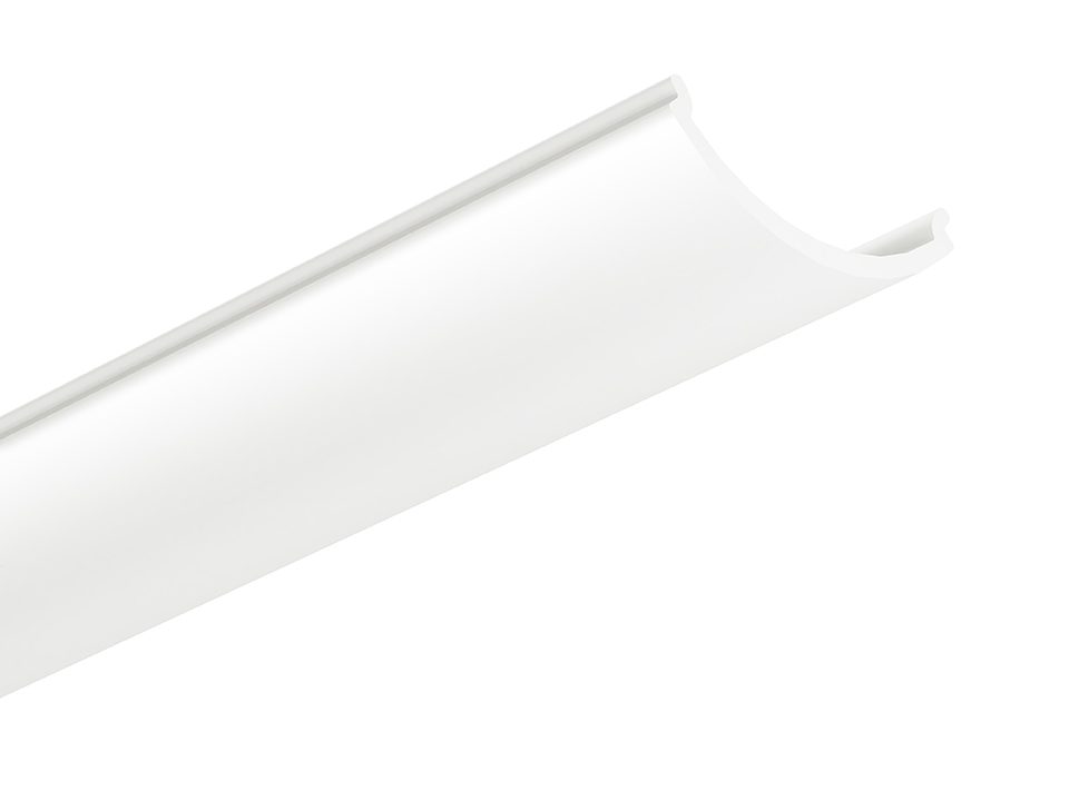 StrongLumio krycí lišta k LED profilům Angular naklapávací, 2030mm mléčná
