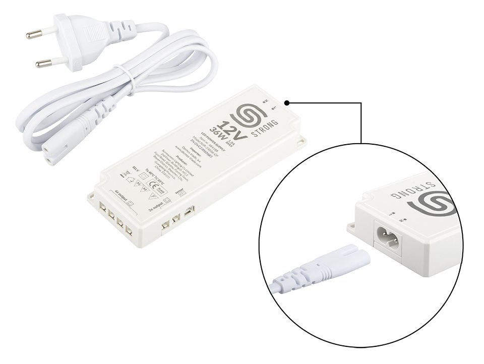 StrongLumio napájecí zdroj 12V - 36W (6x mini konektor + 1x 3PIN konektor)