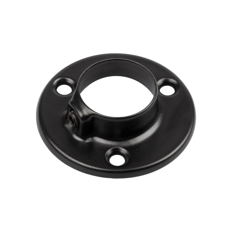 StrongWire držák šatní tyče kruhové, D=25mm, černá