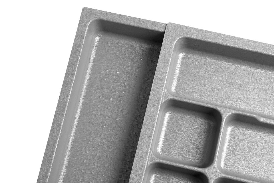 K-StrongIn Příborník s výsuvným bočním vkladem 330-525x490mm šedá