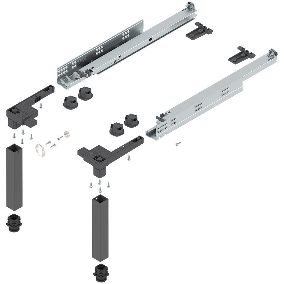 BLUM Z95.4600 Space Step, sada 460mm, tmavě šedá OG