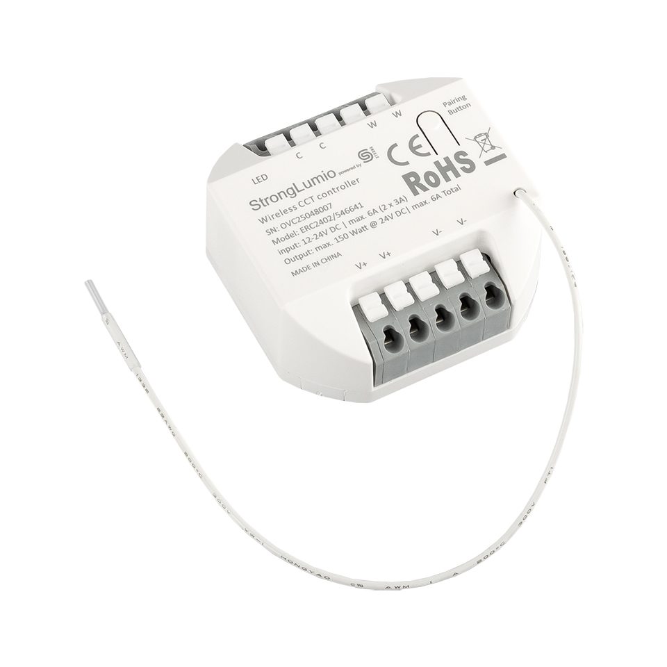 StrongLumio přijímač pro bezdrátové samonapájecí vypínače 12/24V 2PIN CCT