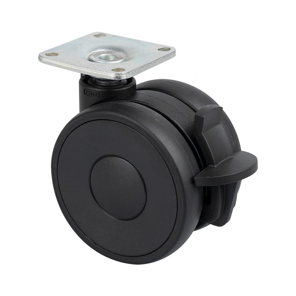 TENTE kolečko Linea 65mm s brzdou 70kg černá