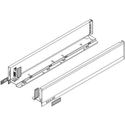K-BLUM Legrabox, zásuvka M 650mm/70kg, Tip-on, nerez, vrut