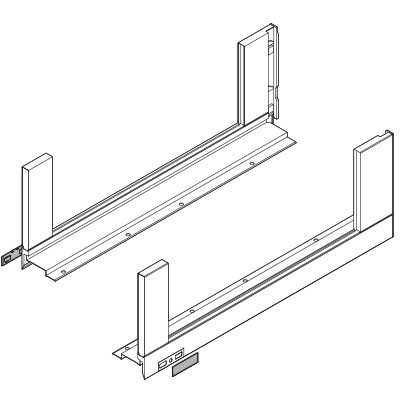 K-BLUM Legrabox, zásuvka C free 450mm/70kg, Tip-on, bílá, vrut