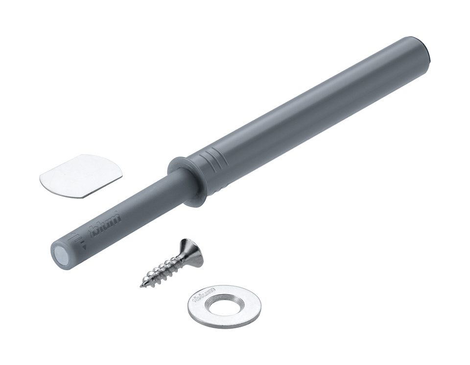 BLUM 956A1004 Tip-on pro závěsy, 76mm, magnet, komplet, šedá