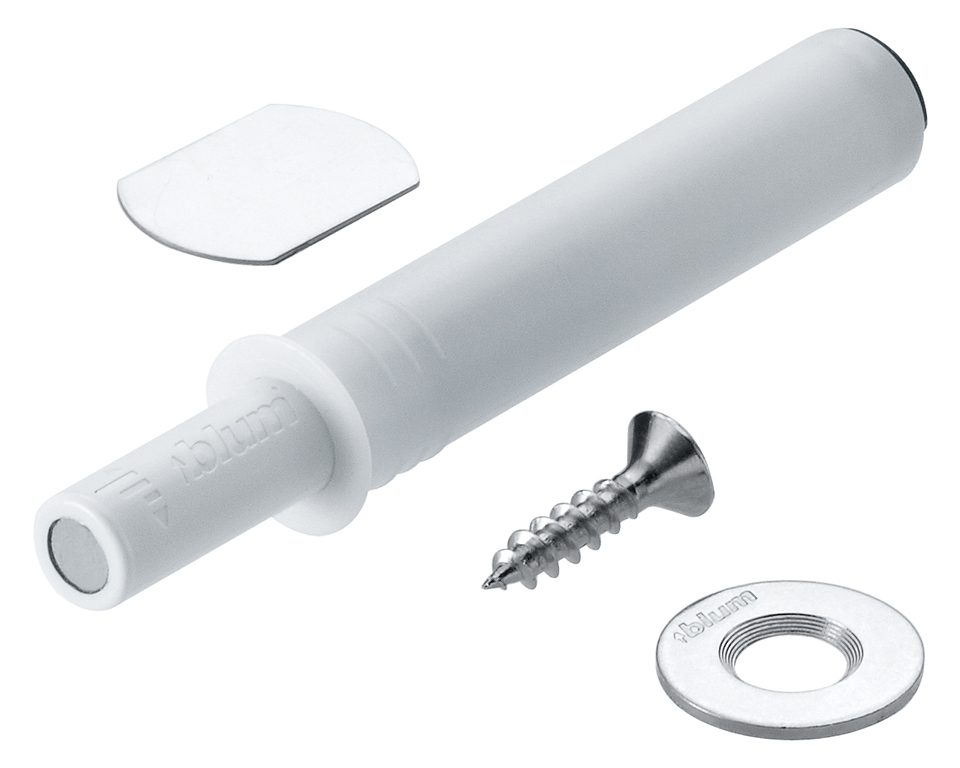 BLUM 956.1004 Tip-on pro závěsy, 50mm, magnet, komplet, bílá