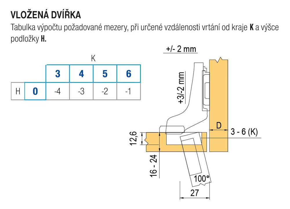BLUM 70M2750.TL závěs, vložený, Tip-on, vrut, 100°