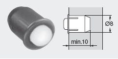 BLUM 993.706 dorazová čočka závrtná šedá výška 2,5mm