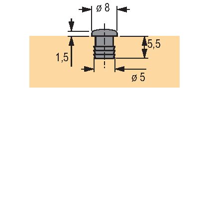 HETTICH 9079298 čočka dorazová 1,5mm zalisování 5mm transparent