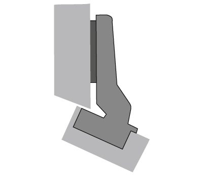 HETTICH 77690 Intermat závěs úhlový naložený 30°/95° TH vrut pružina