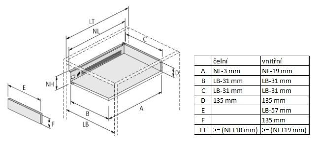 HETTICH 9127907 Multitech, zásuvka 150/350mm, bílá