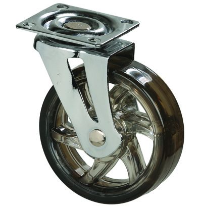 StrongCastors kolečko TOP průměr 75mm transparentní tmavá bez brzdy