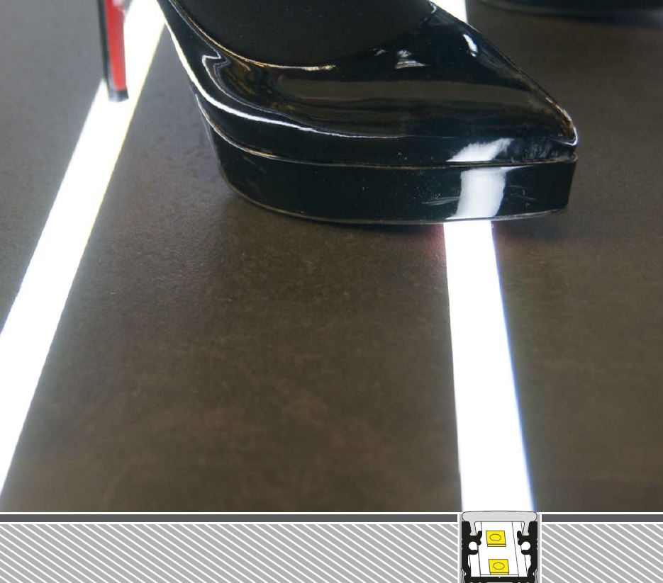 StrongLumio profil LED Floor 12, 2000mm stříbrná elox