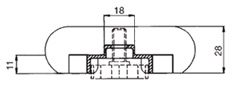 STRONG Stavěcí noha PR 2701 25 mm (šroub 82812)