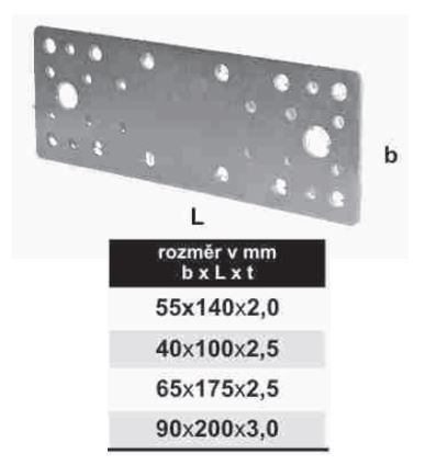 TK-spojovací deska kombinovaná 90x200x3,0mm
