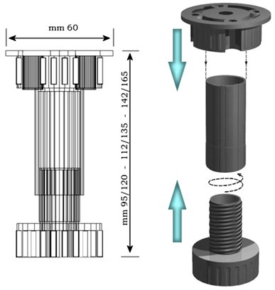 StrongLegs rektifikační noha AP001 100Rmm