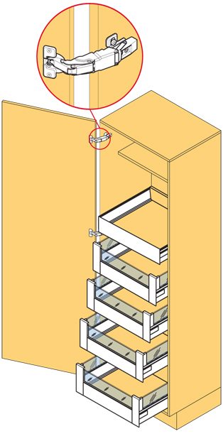 K-BLUM SpaceTower Legrabox C Pure, tmavě šedá, KB1200