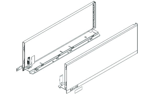 BLUM 770C6502S Legrabox, bočnice C pure 650mm, šedá