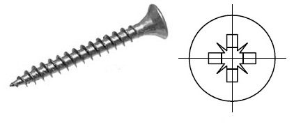 StrongFix Vrut PZ 3,5x25mm zápustná hlava zinek bílý