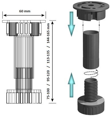 StrongLegs rektifikační noha AP001 80Rmm