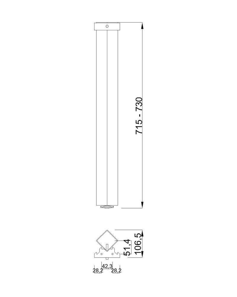 MILADESIGN G5 ST562 stolová noha antracit