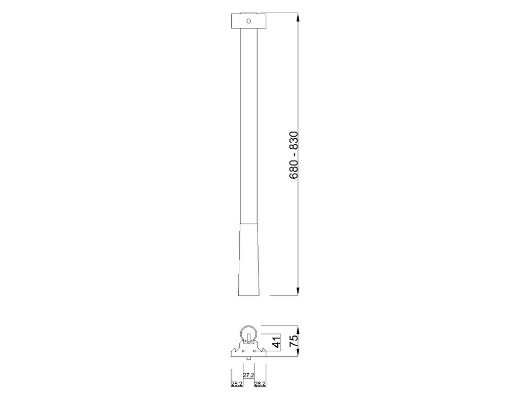 MILADESIGN G5 ST541M stolová noha stříbrná