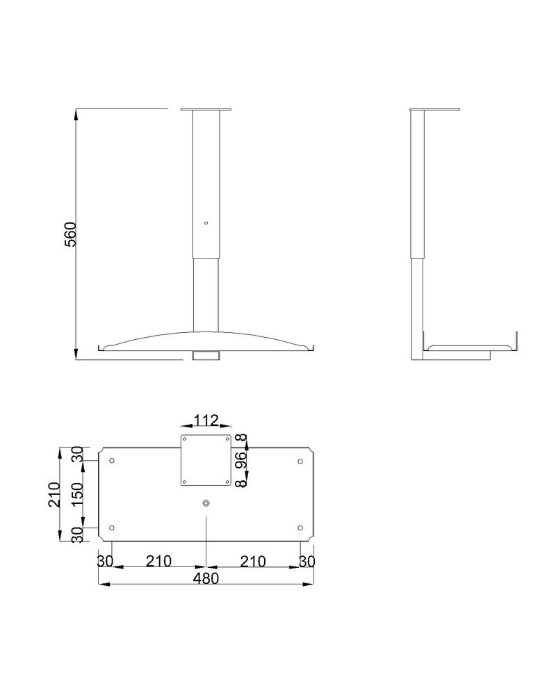 MILADESIGN G9 ST103R držák PC s regulací stříbrná