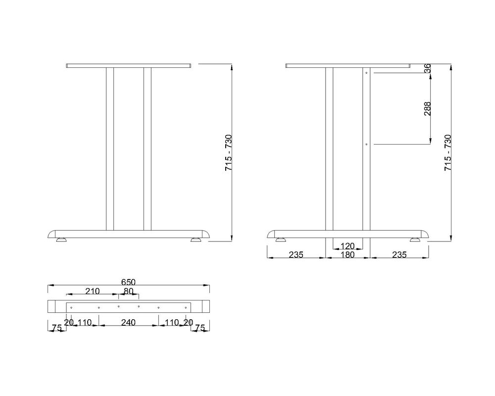 MILADESIGN G2 ST202E podnož stříbrná