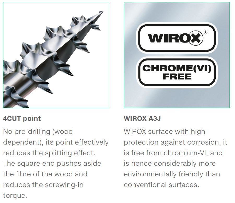 SPAX vrut 5x100/61mm zápustná hlava TXS,W,4C MH částečný závit