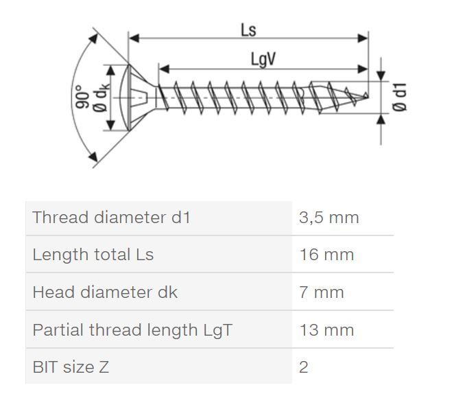 SPAX vrut 3,5x16mm čočkovitá hlava PZ Ni 4C MH (PANT)